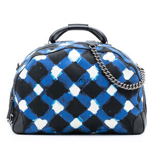 Pre-Loved Chanel Printed Canvas and Caviar Airlines Round Trip Travel Bag